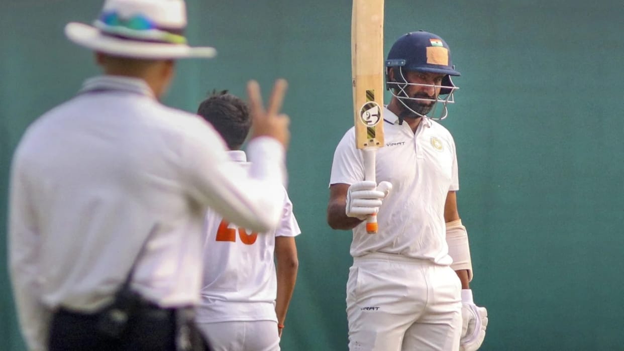 Ranji Trophy Cheteshwar Pujara scored 63rd century in first class Shardul Thakur took 10 wickets vs Assam