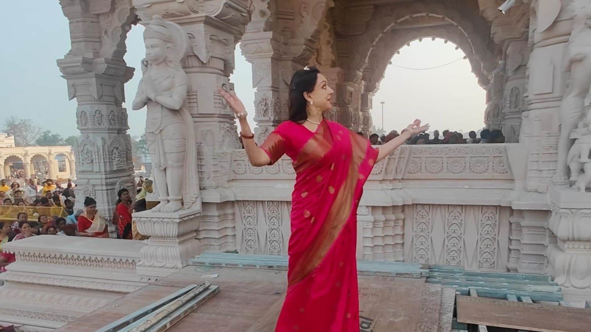 Hema Malini shared pictures of her visit to Ayodhya Ram Mandir Raag Seva enjoyed the darshan of Ram Lalla