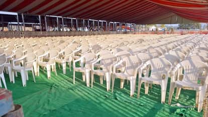 संभल में कल्कि धाम महोत्सव के लिए पंडाल तैयार