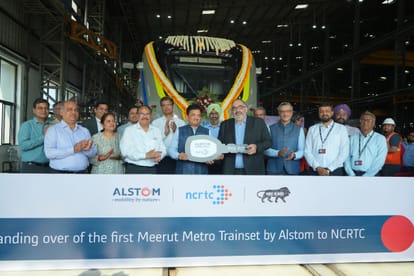 First look of much awaited  Meerut Metro unveiled, trainset handed over to MD NCRTC