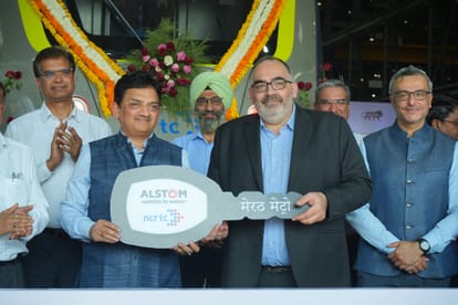 First look of much awaited  Meerut Metro unveiled, trainset handed over to MD NCRTC