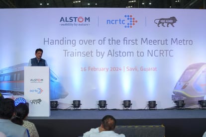 First look of much awaited  Meerut Metro unveiled, trainset handed over to MD NCRTC