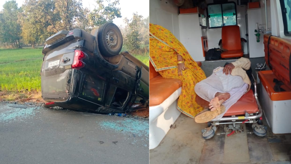 Five Injured In A road Mishap In Shahdol District Of Madhya Pradesh