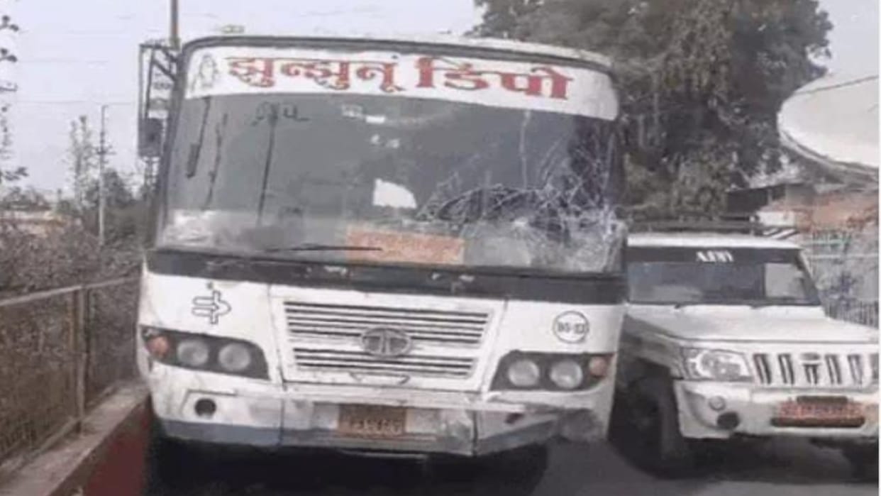 Roadways bus becomes victim of accident due to brake failure