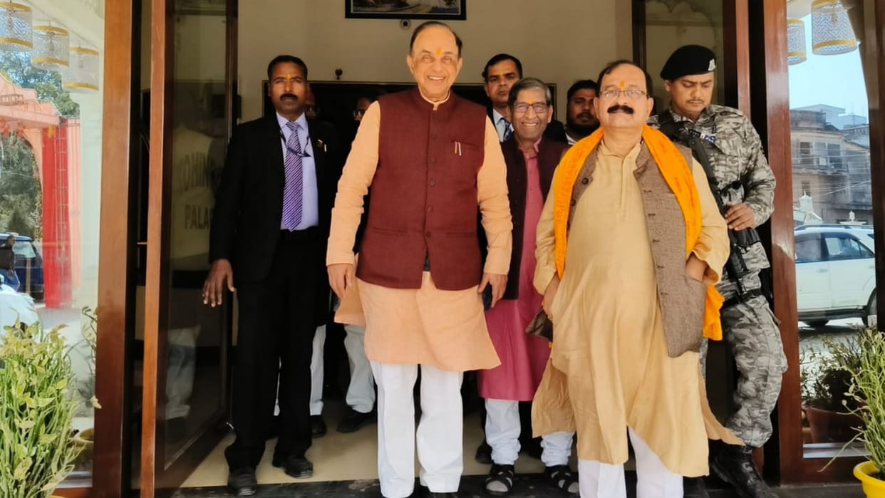Subrahmanyam Swami in ayodhya speaks about Gyanvapi case.