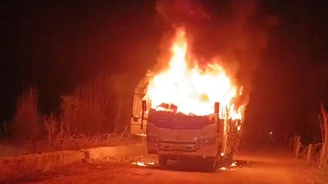 Bus full of wedding processions turns into ball of fire