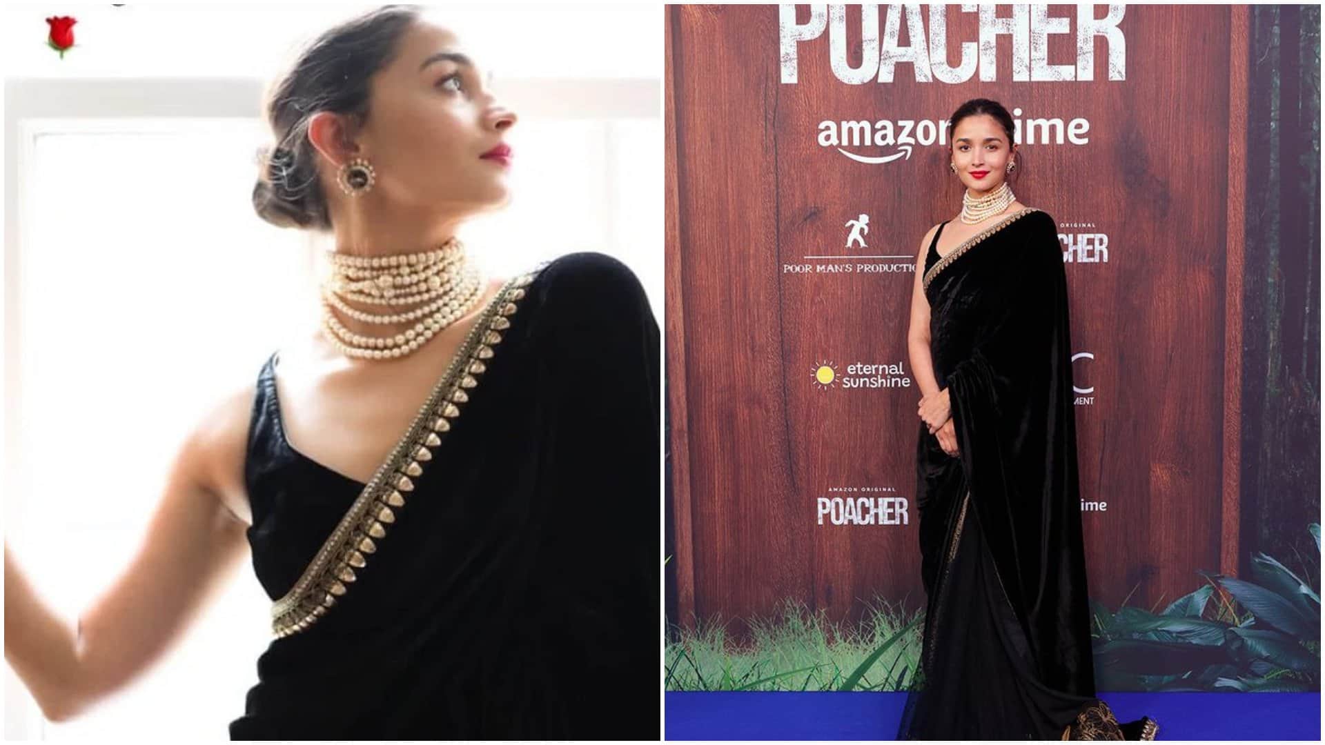 Poacher Special Screening in London Alia Bhatt attends with sister Shaheen and Mom Soni Razdan
