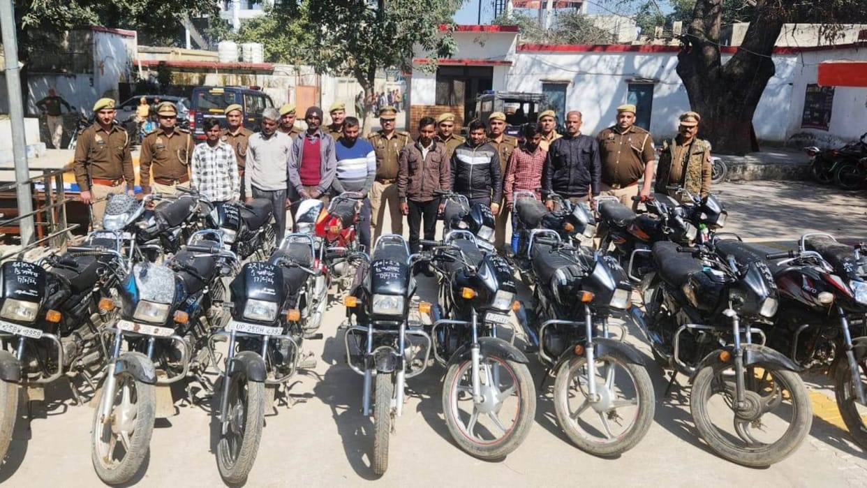 Police arrested eight thieves and recovered 16 bikes in Bareilly