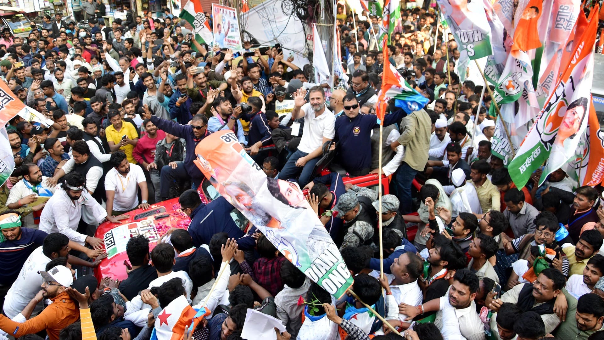 Bharat Jodo Nyay Yatra: Rahul Gandhi reached Prayagraj, huge crowd gathered during the yatra