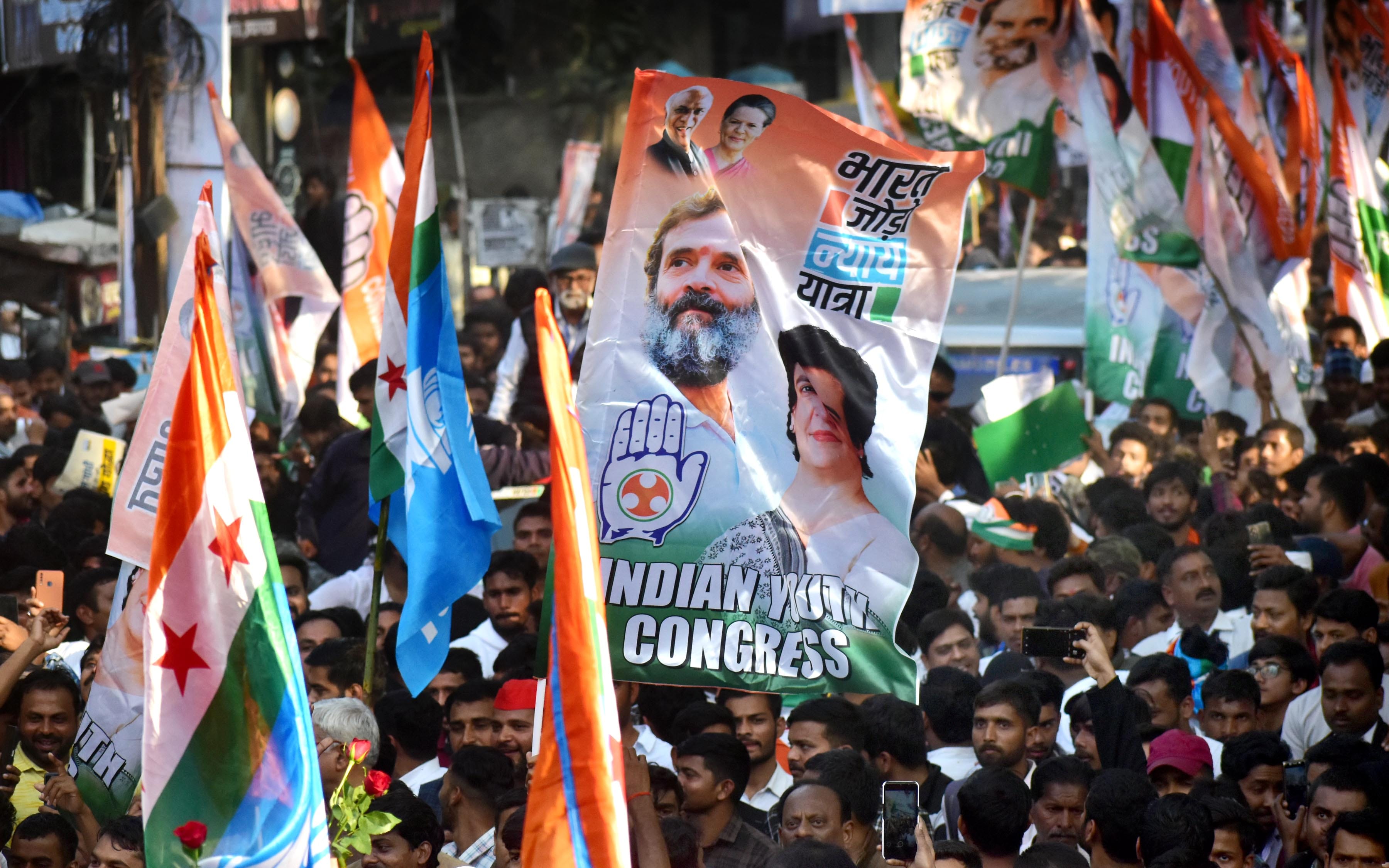 Bharat Jodo Nyay Yatra: Rahul Gandhi reached Prayagraj, huge crowd gathered during the yatra