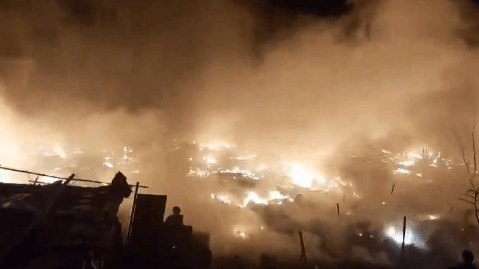 130 huts got burned in Shahbad area