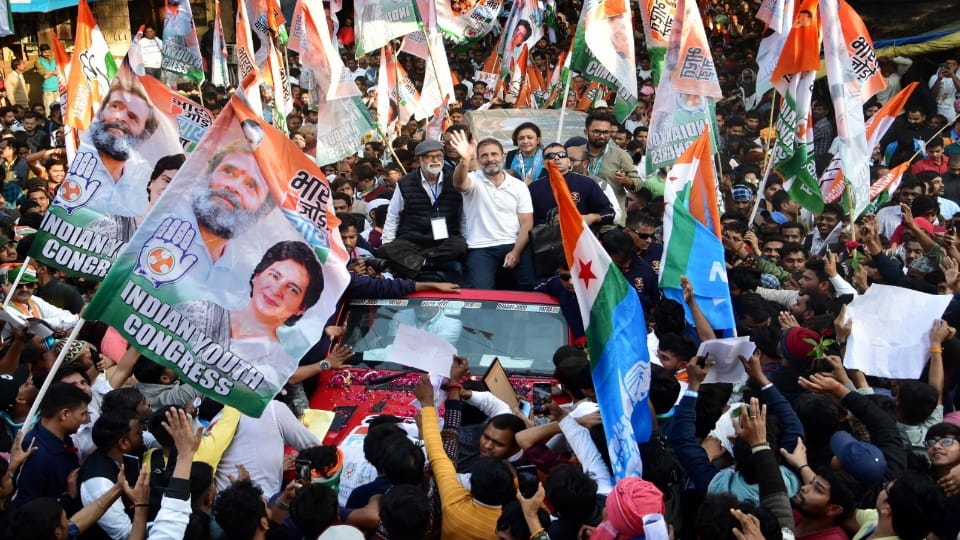 Rahul Gandhi Bharat Jodo Nyay Yatra Photos There was a jostling for a kilometer to meet Rahul Gandhi