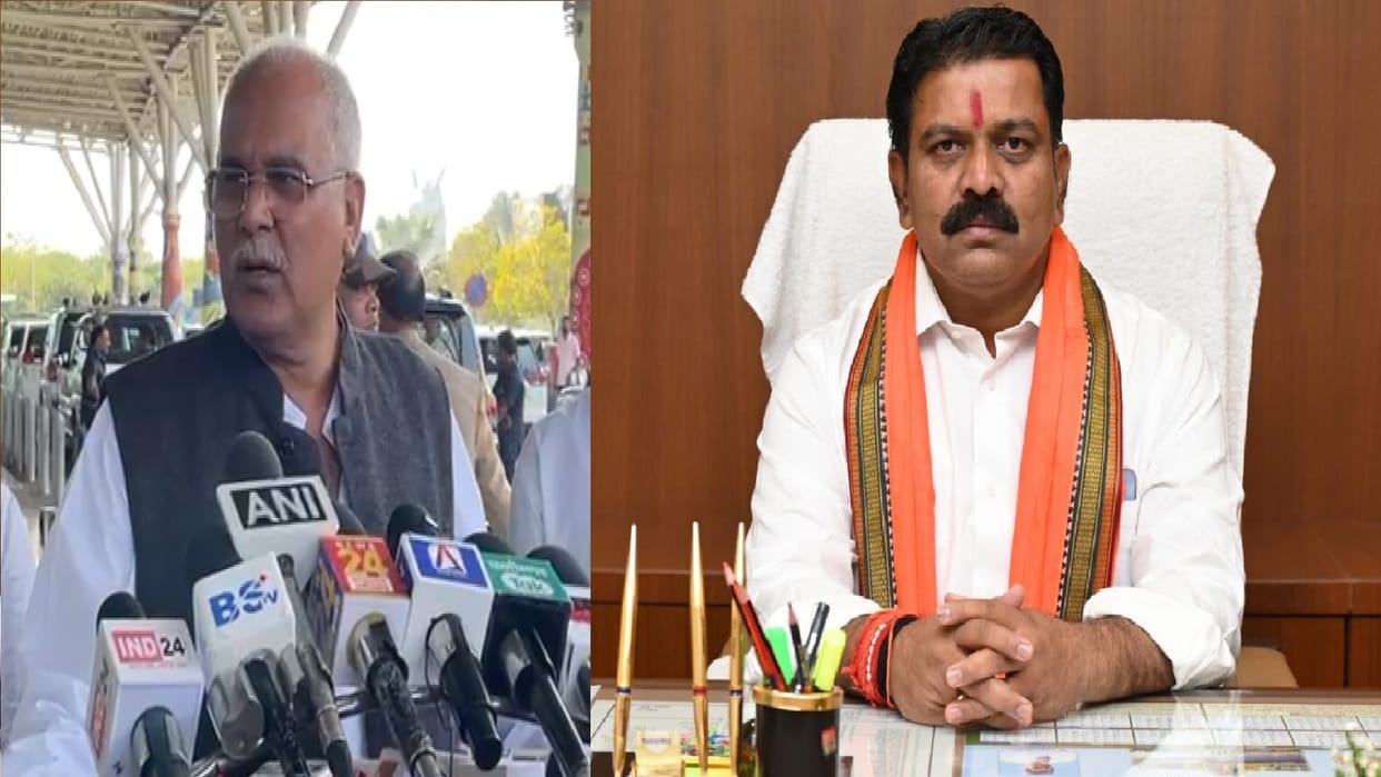 Bhupesh baghel taunts on Home Minister vijay sharma, regarding Naxalite incidents in Chhattisgarh