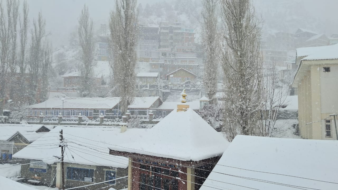 Heavy snowfall in higher reaches: Educational institutions will remain closed in Lahaul for two days, traffic