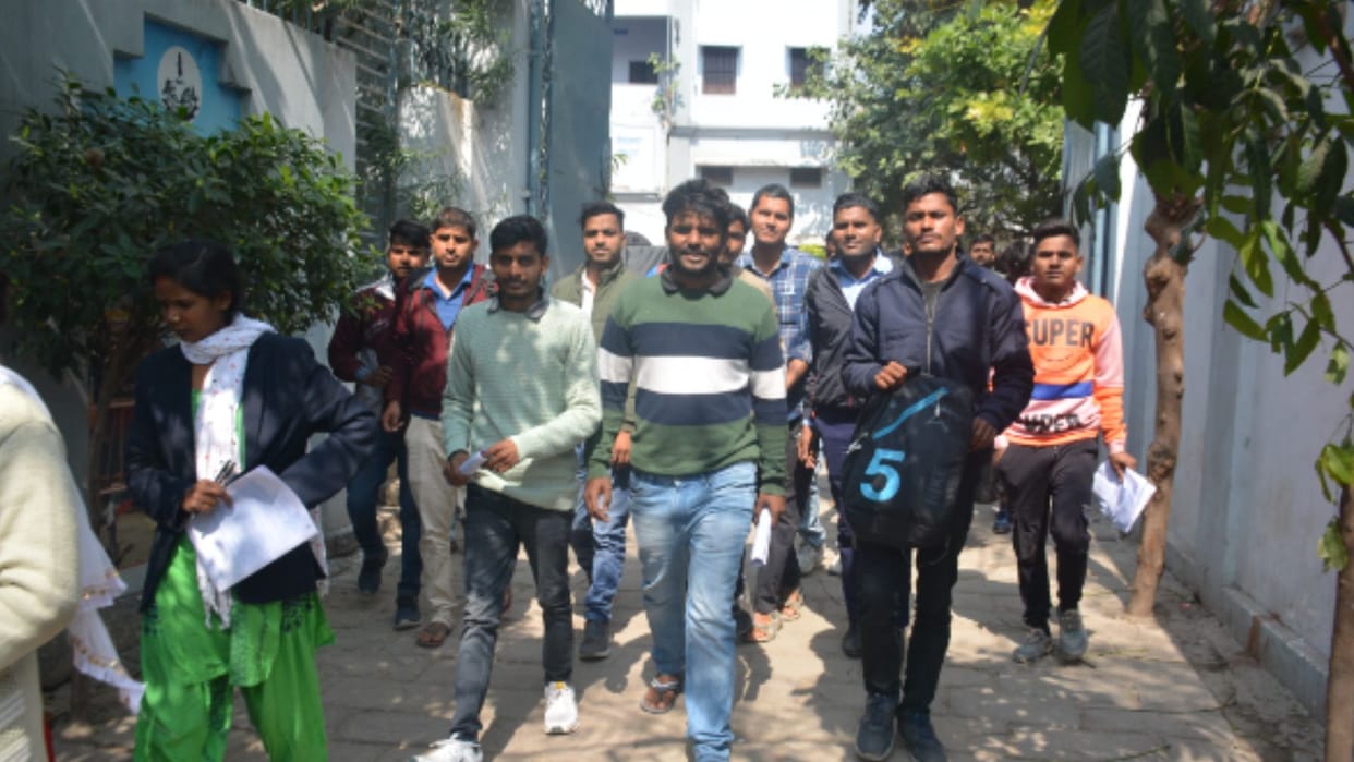 Police Bharti Exam Candidates worried due to paper questions misprinted in varanasi
