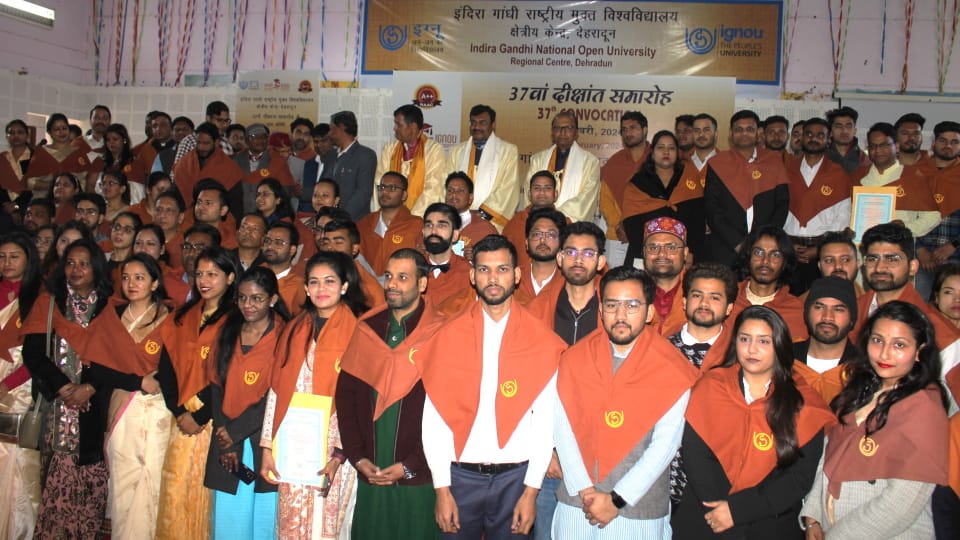 Ignou Convocation 2024 in Dehradun 3300 students including 11 senior citizens get degrees