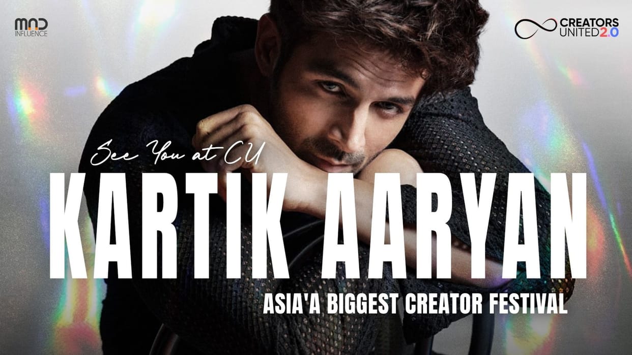 Creators United 2024 Welcomes Bollywood Actor Kartik Aaryan as the Ultimate headliner know detials