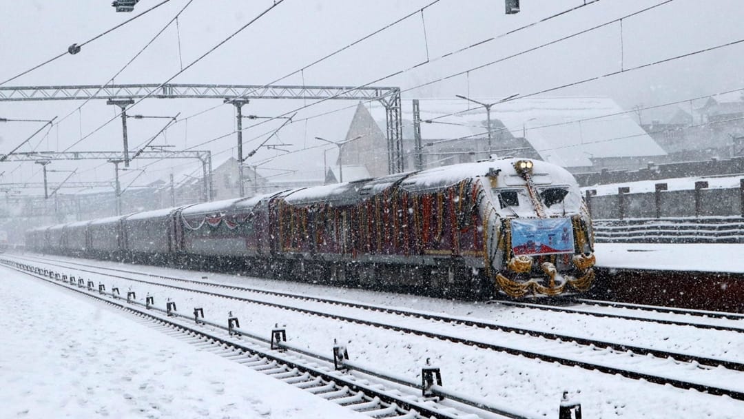 PM Modi flags off Kashmir first electric train and inaugurates India longest railway tunnel