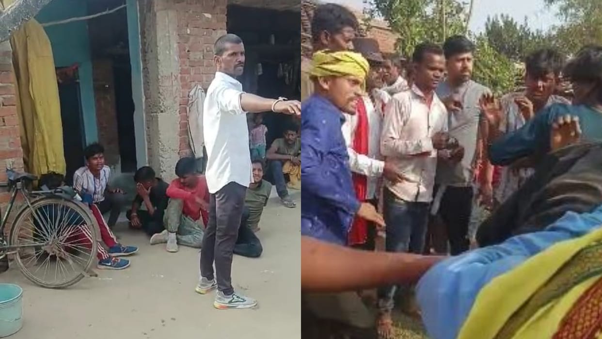 Damoh News Battery thieves caught villagers beat accused fiercely