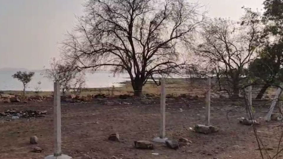 Tandula reservoir was surrounded with barbed wire from all sides balod