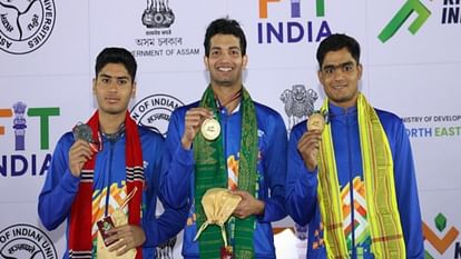 Khelo India University games Chandigarh Harsh won gold in 50 meter butterfly Shubhrant won gold in 200 meter