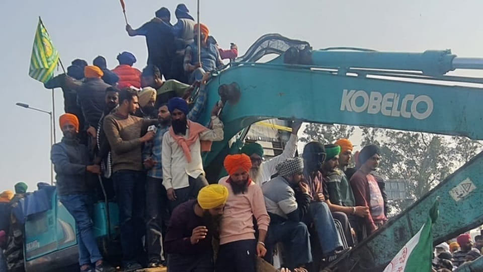 Haryana Police on high alert  at Shambhu border amidst kisan andolan