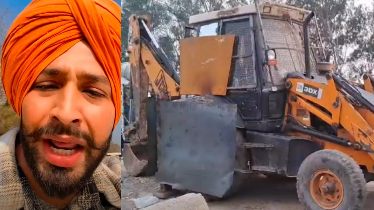 Know about Navdeep Jalabeda Bringing Poklan Machines On Shambhu Border kisan andolan