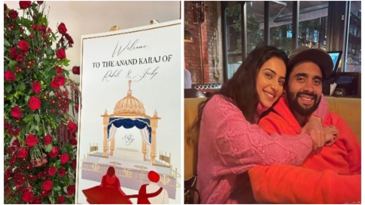 Rakul Preet Singh Jackky Bhagnani Wedding Couple Tied in Knot See Latest Photos News in Hindi
