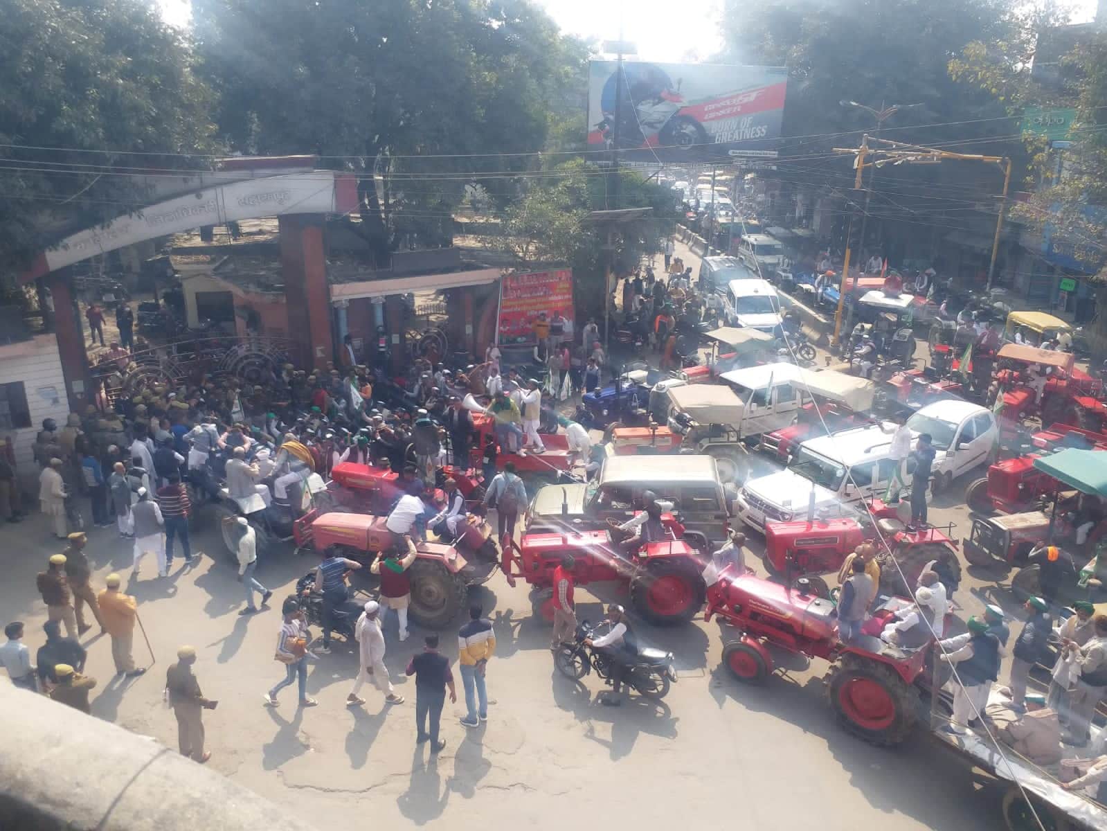 BKU Tractor March In Pics: BKU protest in support of farmers movement