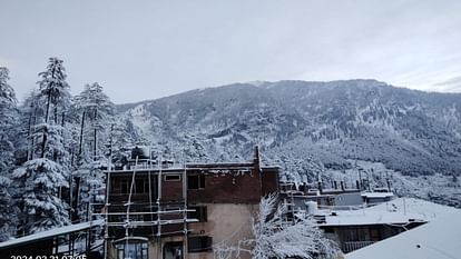 Himachal Weather update: Second snowfall of the season in Manali, many roads and electricity transformers disr