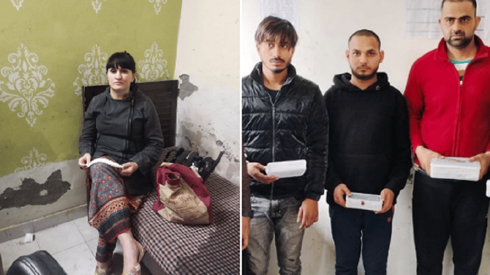 Eight arrested including a foreign girl involved in prostitution in Shalimar Garden