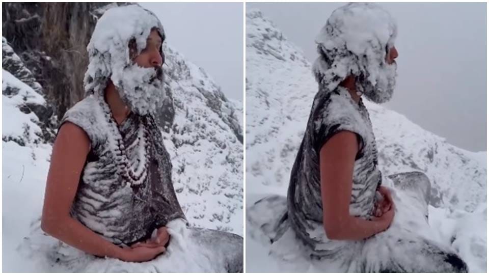 Video of doing yoga amidst snow on a high peak goes viral