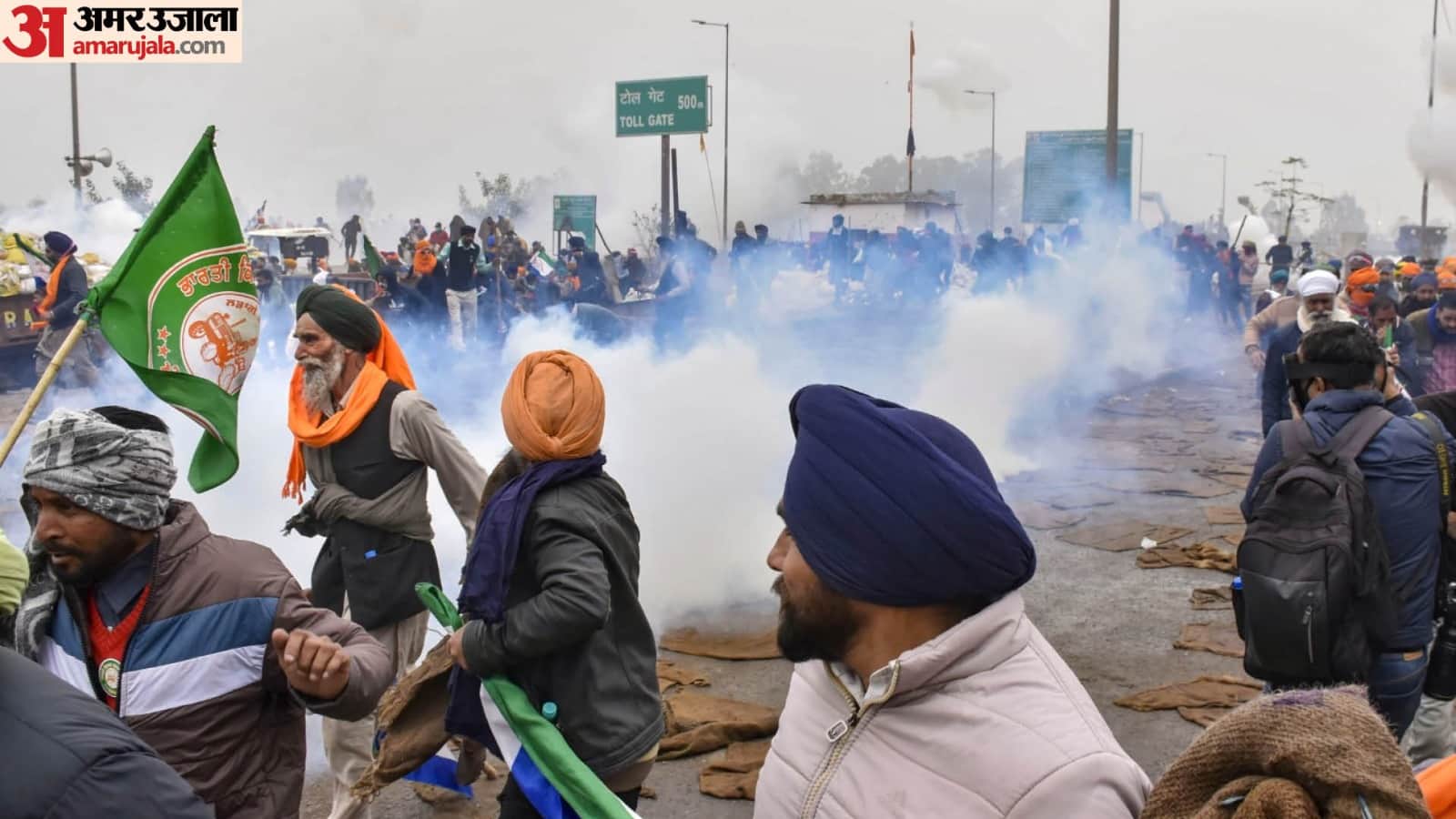 farmers protest Clash between farmers and police 30 shells fired just 4 minutes before ultimatum