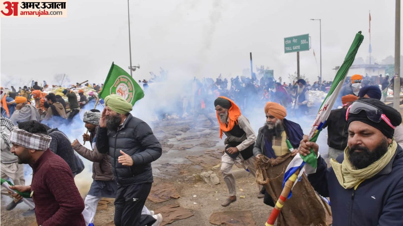 farmers protest Clash between farmers and police 30 shells fired just 4 minutes before ultimatum