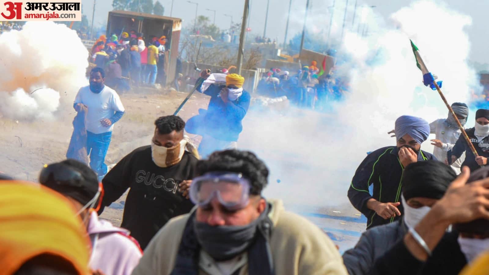 farmers protest Clash between farmers and police 30 shells fired just 4 minutes before ultimatum