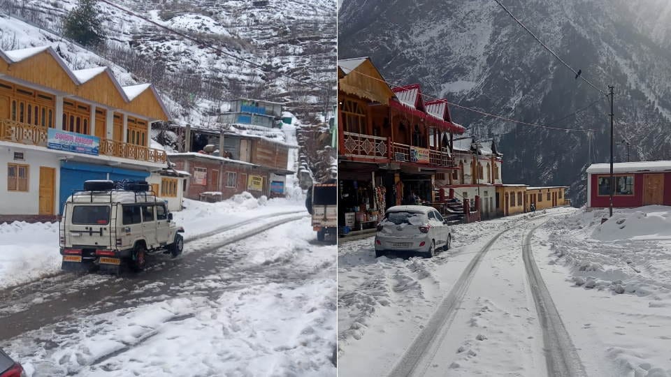 Uttarakhand Weather Today Gangotri Highway Not Open Even 52 Hours Due to Snowfall Photos