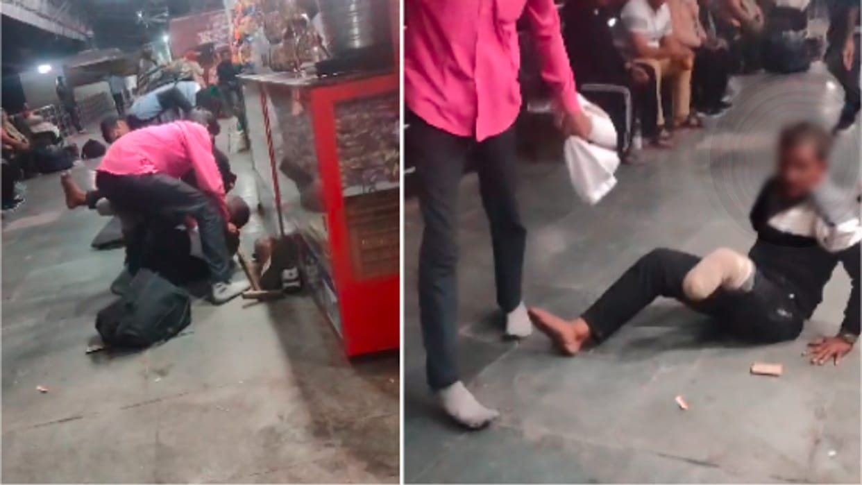 Gwalior: When an elderly disabled person asked for food, two people beat him up