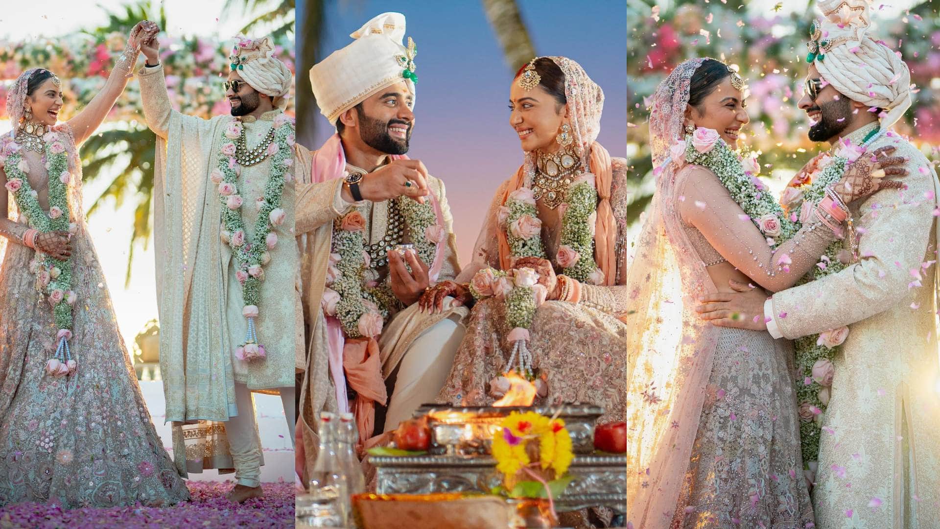 Rakul Jackky Wedding unseen photos bridal look of rakul preet singh