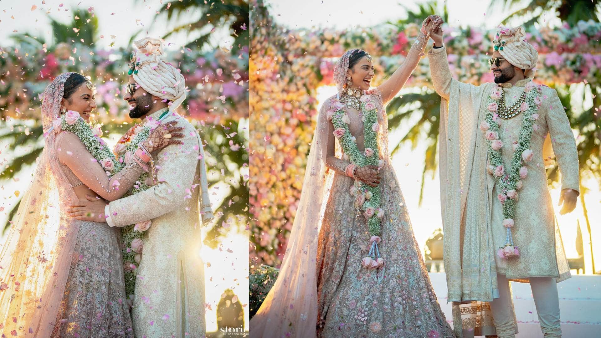 Rakul Jackky Wedding unseen photos bridal look of rakul preet singh