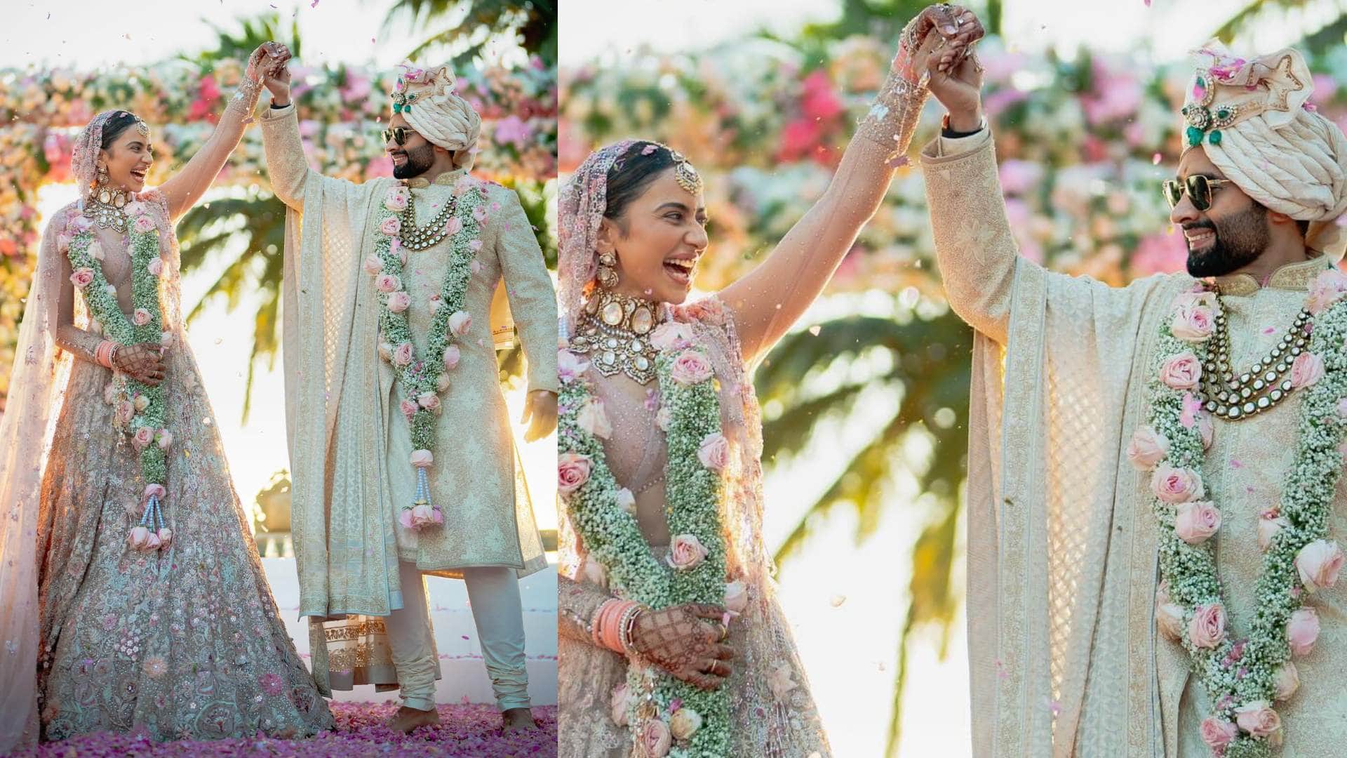 Rakul Jackky Wedding unseen photos bridal look of rakul preet singh