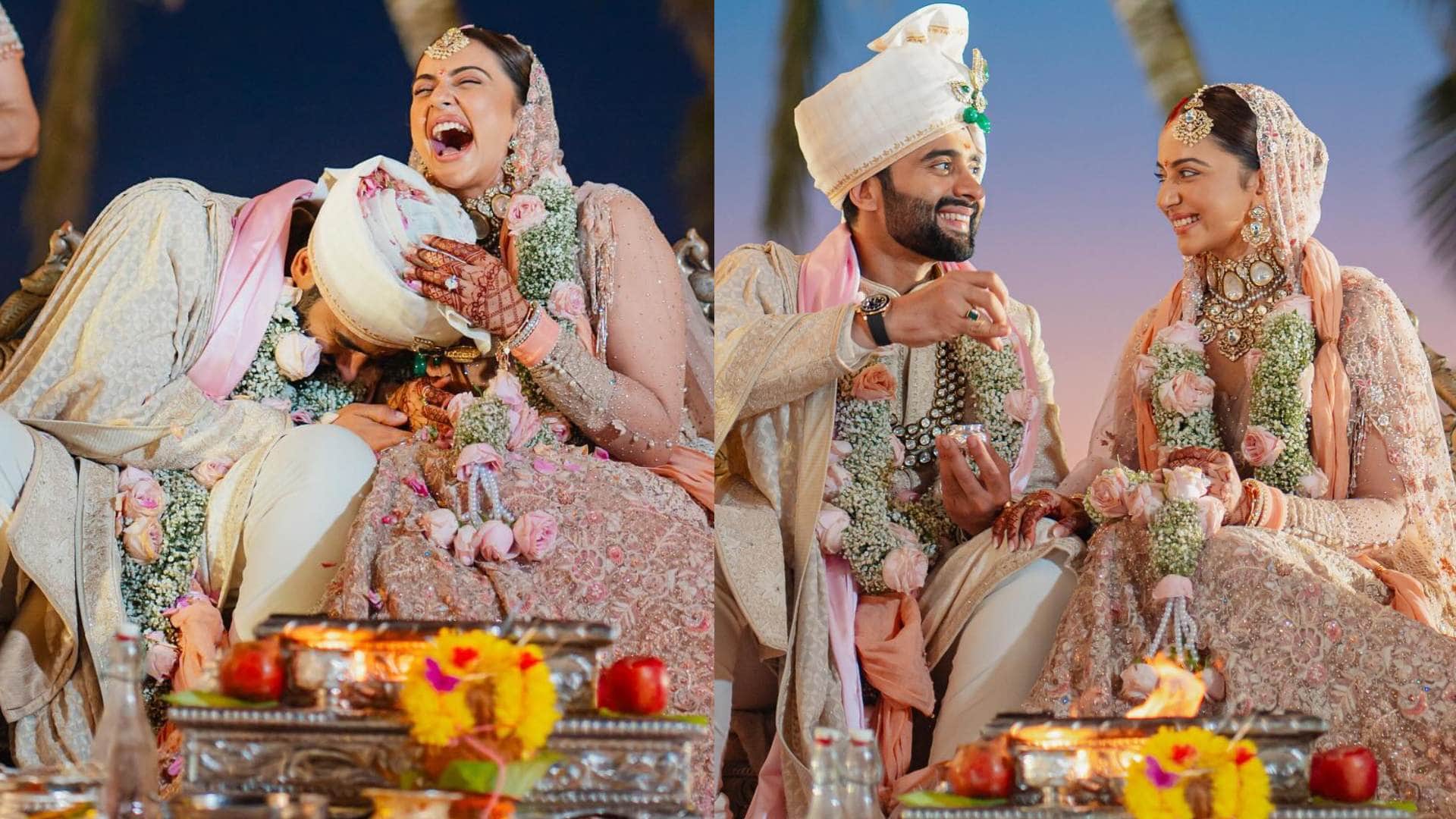 Rakul Jackky Wedding unseen photos bridal look of rakul preet singh