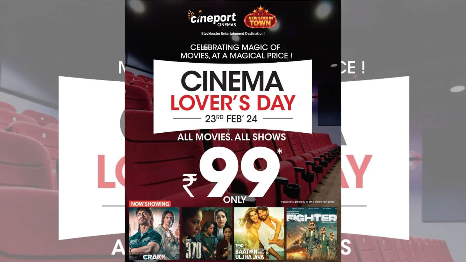 Cinema Lovers Day 2024 Watch Article 370 Crakk Jeethegaa Toh Jiyegaa other movies at Rs 99 on 23rd February