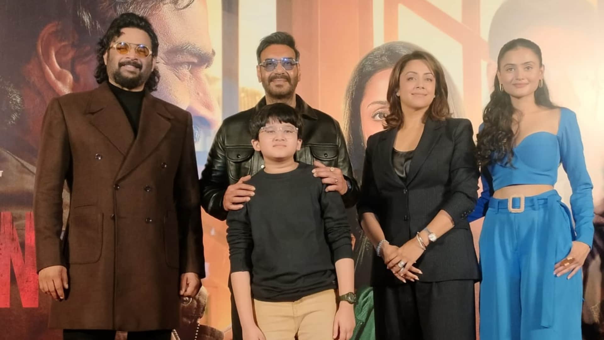 Shaitaan Trailer launch event R Madhavan Praises Ajay Devgn calls him Real Life Singham