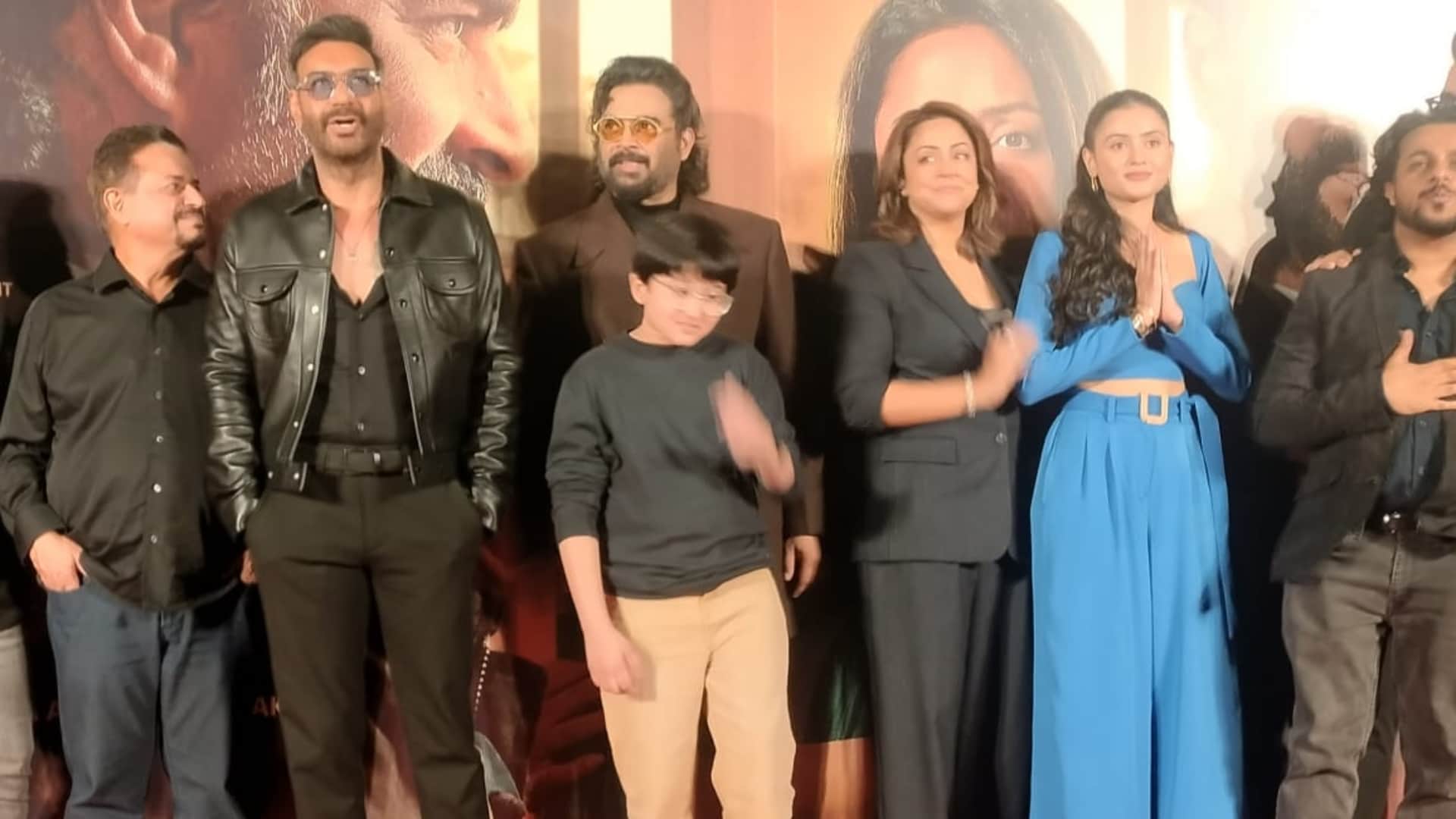 Shaitaan Trailer launch event R Madhavan Praises Ajay Devgn calls him Real Life Singham