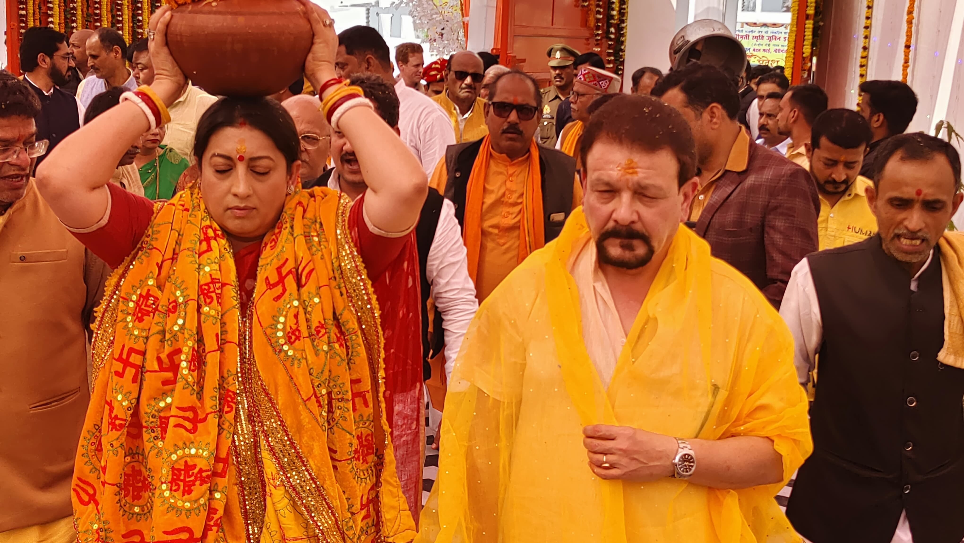 Cabinet minister Smriti Irani Grah pravesh in Amethi.