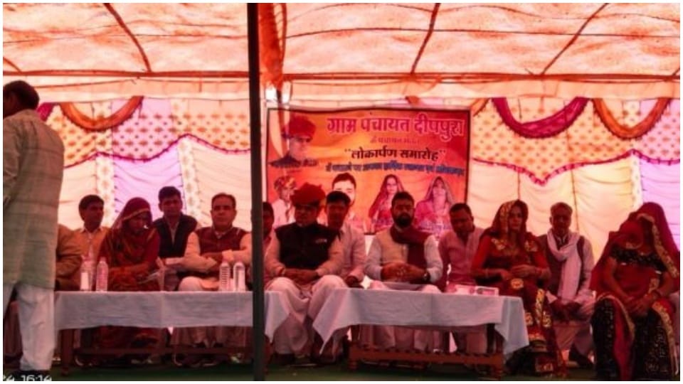 UDH Minister Jhabar Singh inaugurated Panchayat Bhavan in Jhunjhunu