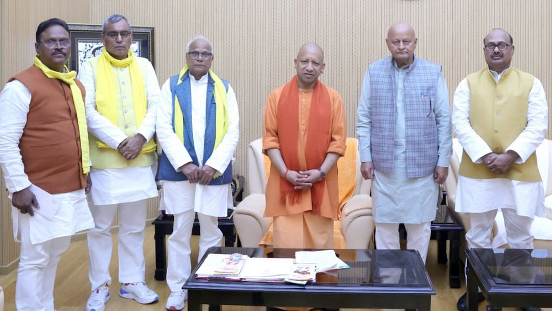 SBSP MLAs meet to Cm Yogi Adityanath.