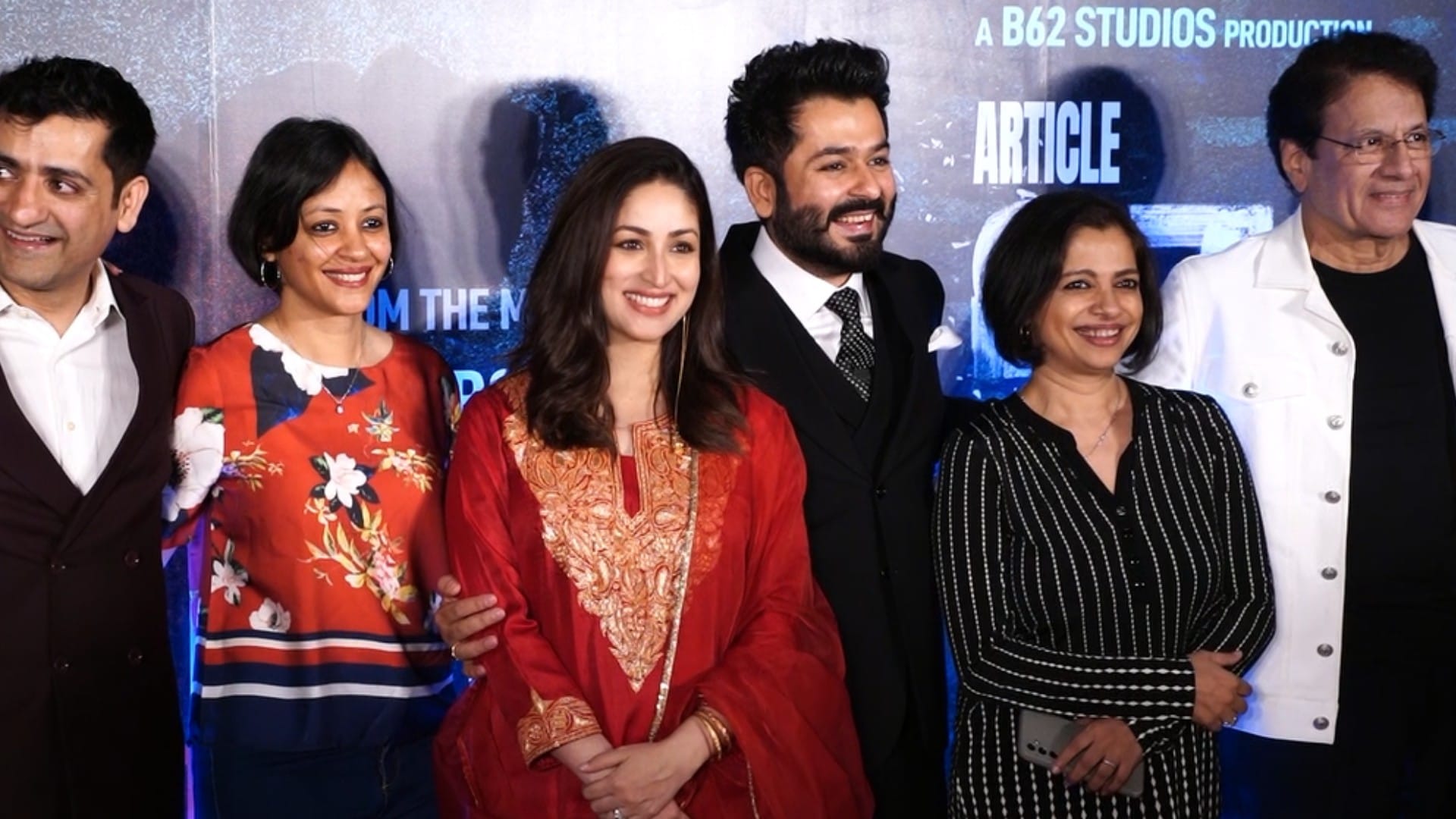 Article 370 Screening: Yami Gautam Spotted With Aditya Dhar Mrunal Thakur Manoj Joshi Star Studded Red Carpet