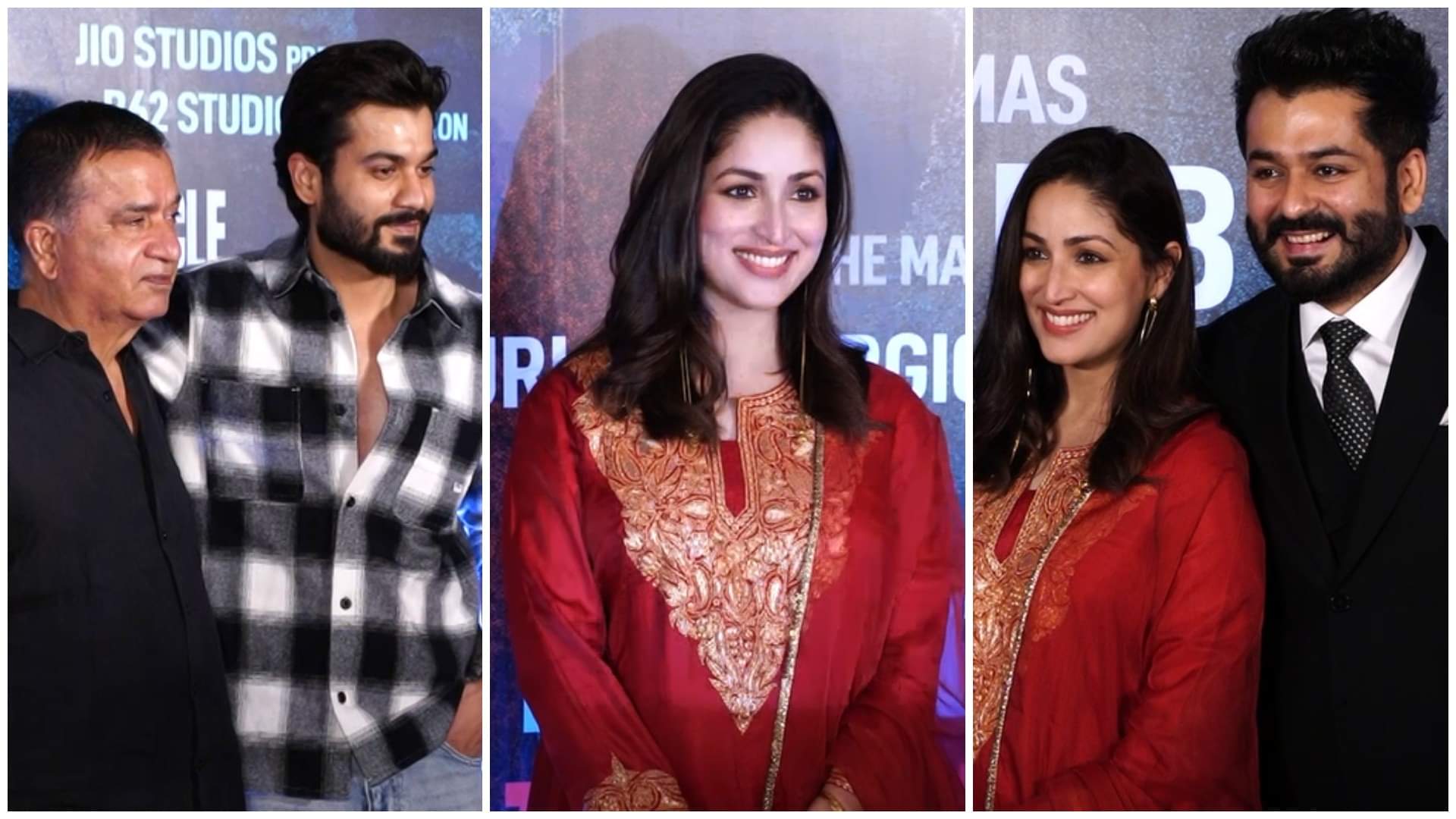 Article 370 Screening: Yami Gautam Spotted With Aditya Dhar Mrunal Thakur Manoj Joshi Star Studded Red Carpet