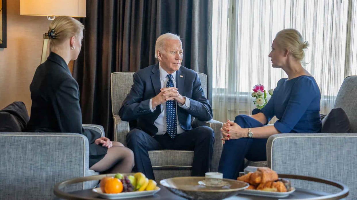 US PRESIDENT Joe Biden Meets Putin Critic Navalny's Family In California
